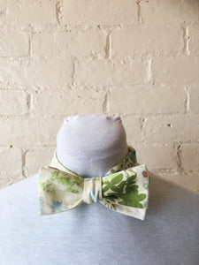 Bow Tie - Green and Blue Floral